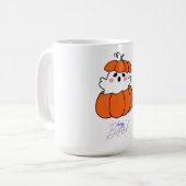 Mannen Pompoen T-shirts Design Koffiemok (Voorkant links)