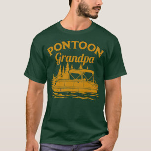 Mannen Pontoon Boat Captain Lake Life Pontoon T-shirt