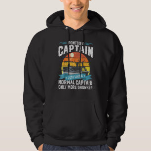Mannen Pontoon Kapitein Boot Ship Cadeau Hoodie