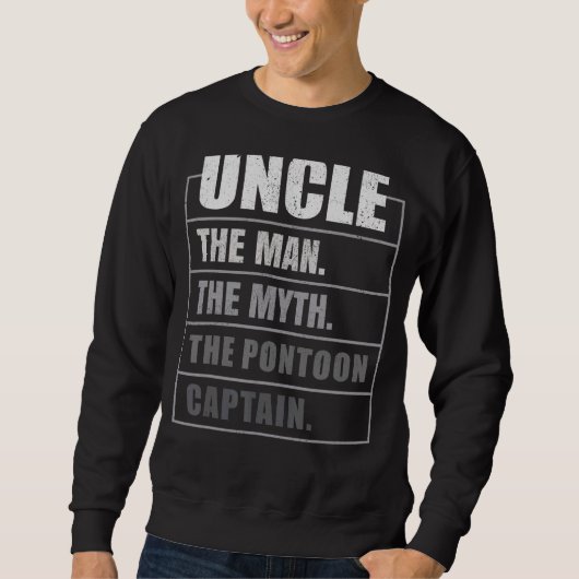 Mannen Pontoon oom Man Myth Pontoon Kapitein Fa Trui (Voorkant)