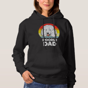 Mannen Poodle Dad Sunset Retro Animal Pet Hondenli Hoodie