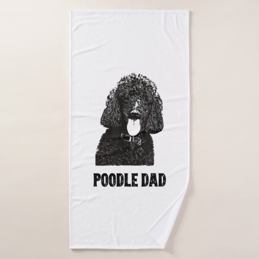 Mannen Poodle Papa - standaardpoelvader Badhanddoek (Badhanddoek)
