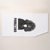Mannen Poodle Papa - standaardpoelvader Badhanddoek (Badhanddoek)