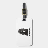 Mannen Poodle Papa - standaardpoelvader Bagagelabel (Voorkant verticaal)