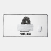 Mannen Poodle Papa - standaardpoelvader Bureaumat (Keyboard & Muis)