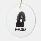 Mannen Poodle Papa - standaardpoelvader Keramisch Ornament (Links)