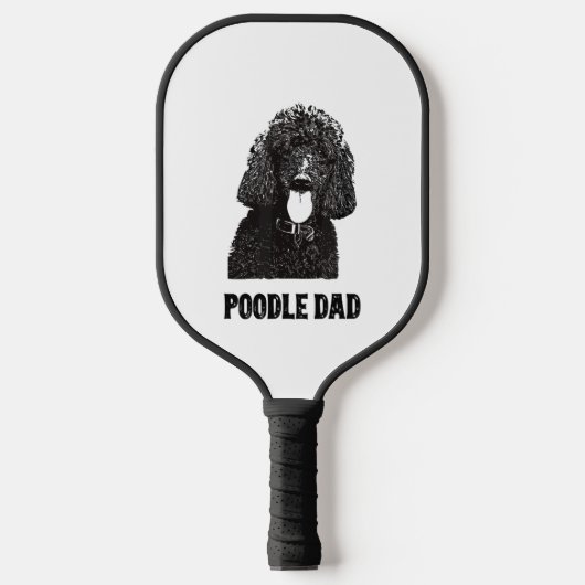 Mannen Poodle Papa - standaardpoelvader Pickleball Paddle (Voorkant)
