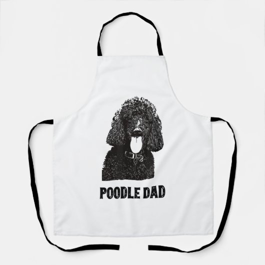 Mannen Poodle Papa - standaardpoelvader Schort (Voorkant)