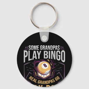 Mannen Pool Billiards Gift Grandpa 8 Ball Player Sleutelhanger