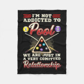 Mannen pool Speler 8 Ball Billiards schietpool Fleece Deken (Voorkant)