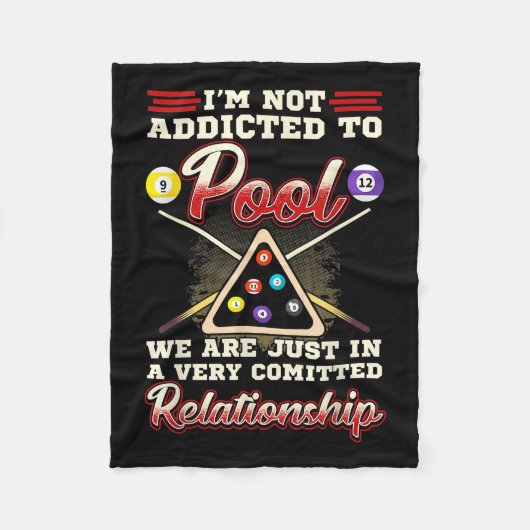 Mannen pool Speler 8 Ball Billiards schietpool Fleece Deken (Voorkant)