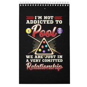 Mannen pool Speler 8 Ball Billiards schietpool Kalender