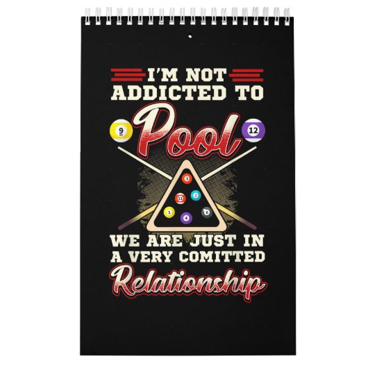 Mannen pool Speler 8 Ball Billiards schietpool Kalender (Hoes)