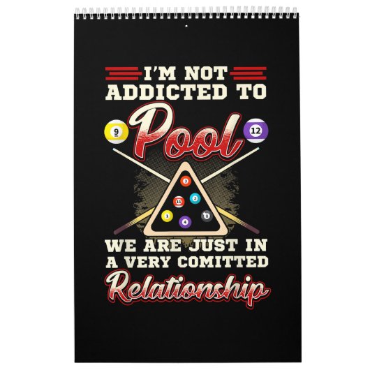 Mannen pool Speler 8 Ball Billiards schietpool Kalender (Hoes)