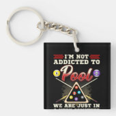 Mannen pool Speler 8 Ball Billiards schietpool Sleutelhanger (Voorkant)