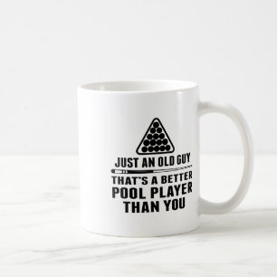 Mannen poolspeler Shirt Cue LL biljart gewoon een  Koffiemok