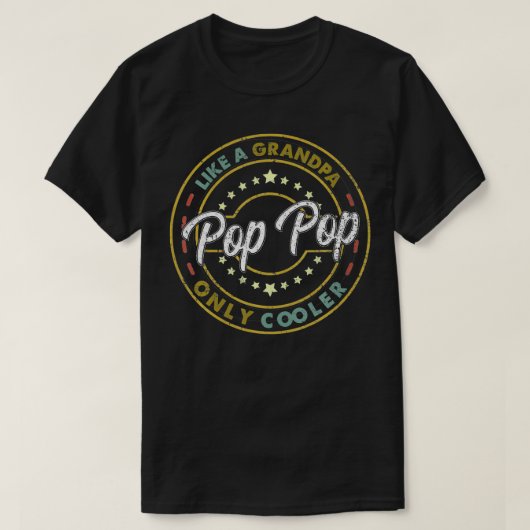 Mannen POP-POP als een opa, maar alleen een klankk T-shirt (Design voorkant)