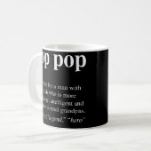 Mannen Pop Pop Definitie Funny Poppop Dictionary Koffiemok (Voorkant links)
