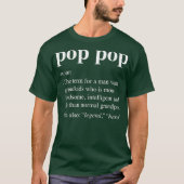 Mannen Pop Pop Definitie Funny Poppop Dictionary T-shirt (Voorkant)