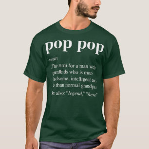 Mannen Pop Pop Definitie Funny Poppop Dictionary T-shirt