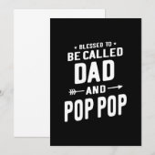 Mannen Pop-Pop vaders genoemd Bedankkaart (Voorkant / Achterkant)