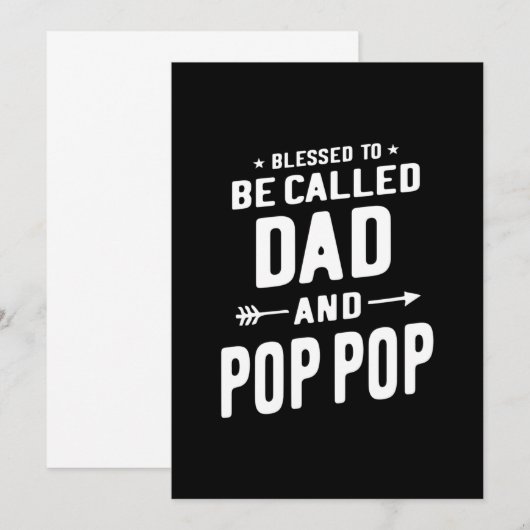 Mannen Pop-Pop vaders genoemd Bedankkaart (Voorkant / Achterkant)