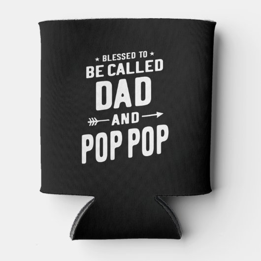 Mannen Pop-Pop vaders genoemd Blikjeskoeler (Voorkant)