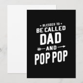 Mannen Pop-Pop vaders genoemd Kaart (Voorkant / Achterkant)