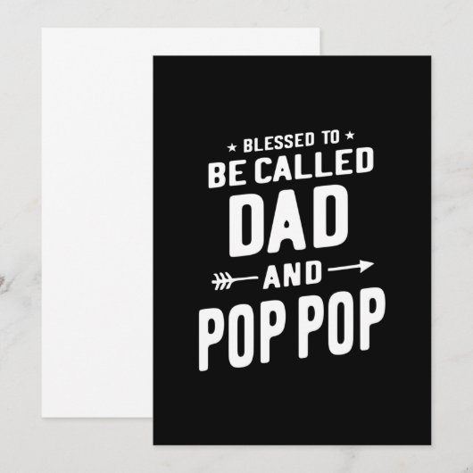 Mannen Pop-Pop vaders genoemd Kaart (Voorkant / Achterkant)