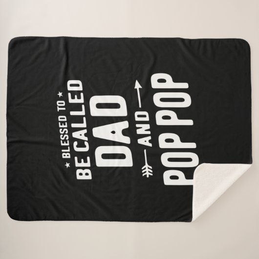 Mannen Pop-Pop vaders genoemd Sherpa Deken (Voorkant (horizontaal))