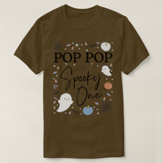 Mannen Pop Pop van de Spooky One First Birthday Bo T-shirt (Design voorkant)