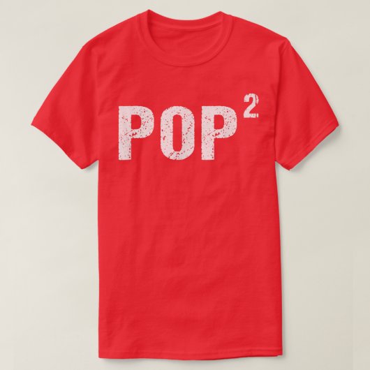 Mannen Pop Squared Pop voor tweede energiegram T-shirt (Design voorkant)