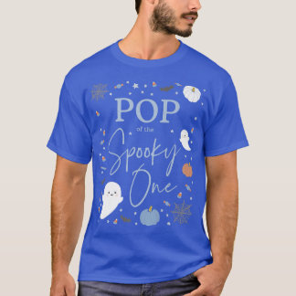 Mannen Pop van de Spooky One First Birthday Blue B T-shirt