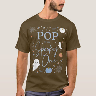 Mannen Pop van de Spooky One First Birthday Blue B T-shirt