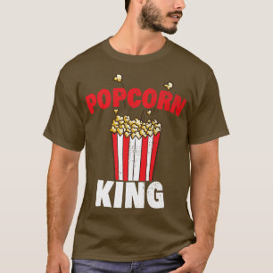 Mannen Popcorn King Cinema Lover Movie Night Premi T-shirt