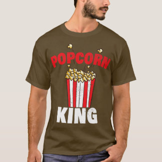 Mannen Popcorn King Cinema Lover Movie Night Premi T-shirt