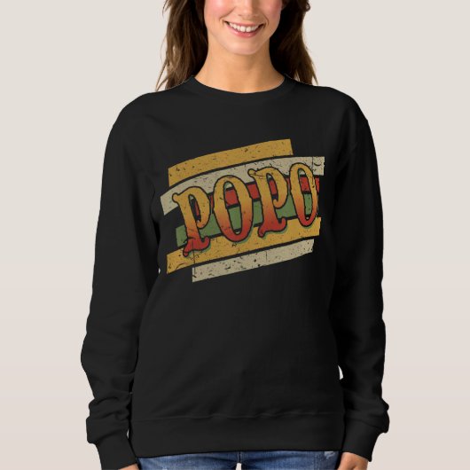 Mannen Popo Retro  stiefvader Trui (Voorkant)