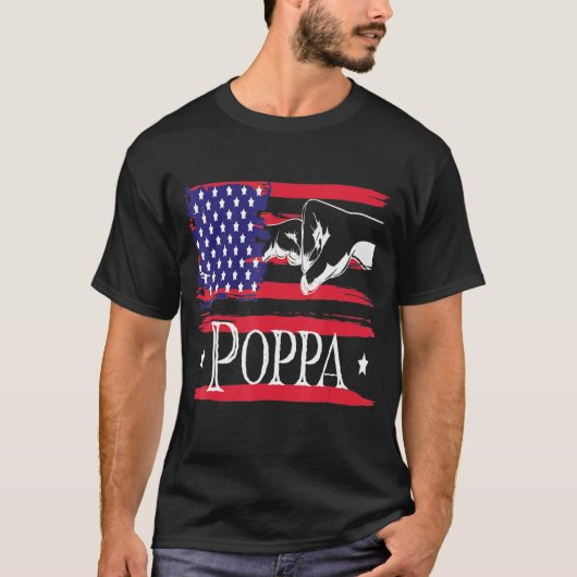 Mannen Poppa T-shirt (Voorkant)