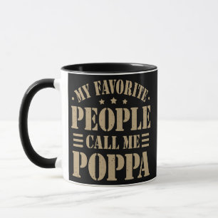 Mannen Poppa's van kleinkinderen voor Poppa-Mannen Mok