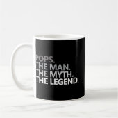 Mannen POPPEN HET MAN DE MYTH DE LEGEND Vaderdag Koffiemok (Links)