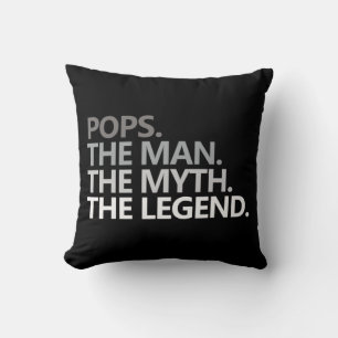Mannen POPPEN HET MAN DE MYTH DE LEGEND Vaderdag Kussen