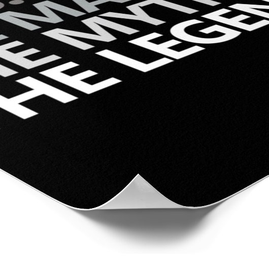 Mannen POPPEN HET MAN DE MYTH DE LEGEND Vaderdag Poster (Hoek)