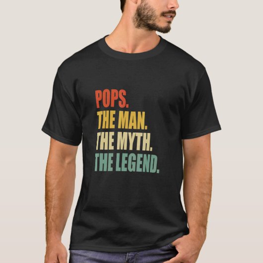Mannen Poppen het Man de mythe de Legende Vaderdag T-shirt (Voorkant)