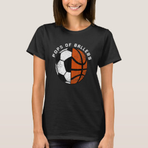 Mannen Poppen van Ballers Grappige Voetbal Basketb T-shirt