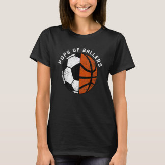 Mannen Poppen van Ballers Grappige Voetbal Basketb T-shirt