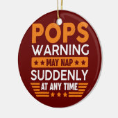 Mannen Poppen Waarschuwing kan plotseling ophouden Keramisch Ornament (Links)
