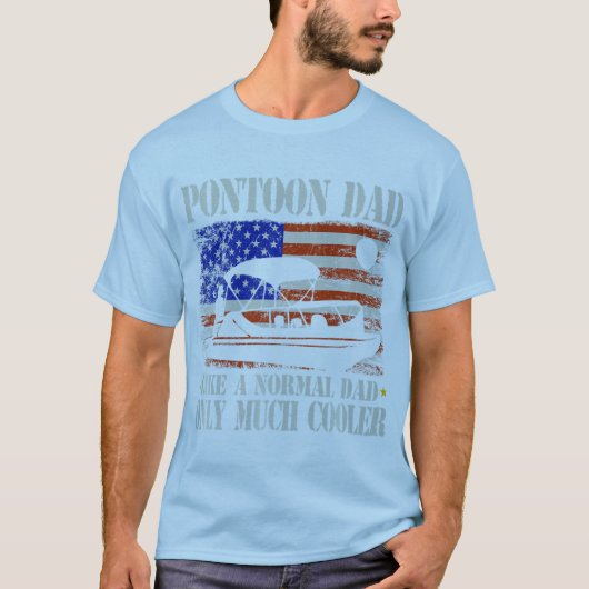 Mannen poppetoons die de Amerikaanse vlag op 4 jul T-shirt (Voorkant)