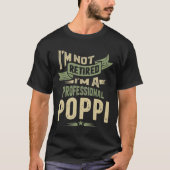 Mannen Poppi-pensionering Funny Dad/Grandpa T-shirt (Voorkant)