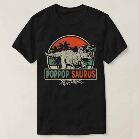 Mannen PopPopsaurus T re Dinosaur Pop Saurus Fath T-shirt (Design voorkant)