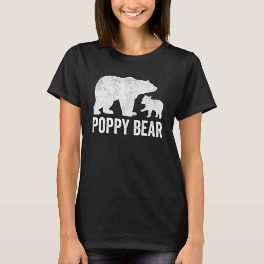 Mannen Poppy Beer Vaders Dag Grandad Funny Cub Kin T-shirt (Voorkant)